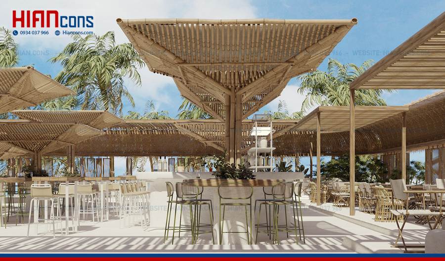 Thiết Kế Cafe Sân Vườn Kết Hợp Nhà Hàng