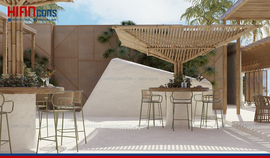Thiết Kế Cafe Sân Vườn Kết Hợp Nhà Hàng