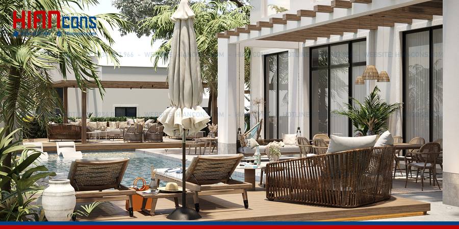 Thi Công Cafe Sân Vườn Kết Hợp Nhà Hàng
