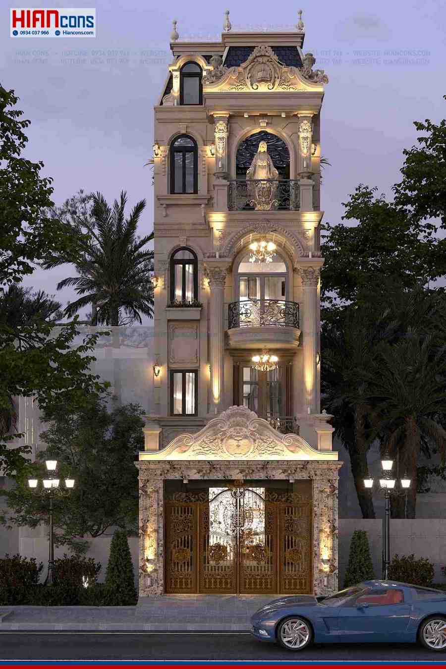 Mẫu Nhà Phố Cổ Điển Đẹp