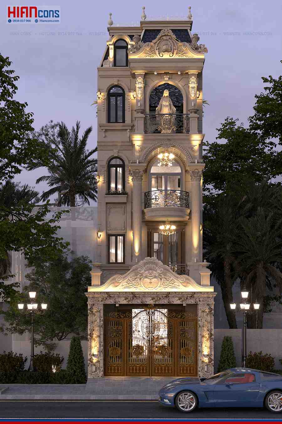 Mẫu Nhà Phố Cổ Điển Đẹp