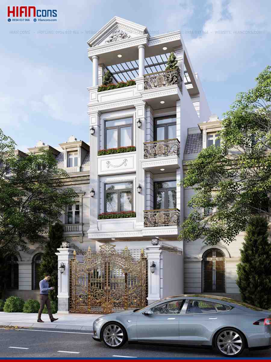 Nhà Phố Cổ Điển Sang Trọng