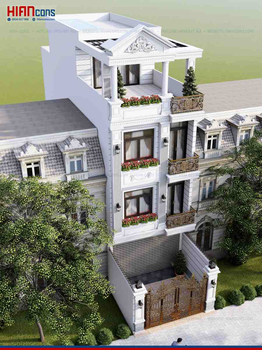 Nhà Phố Cổ Điển Sang Trọng