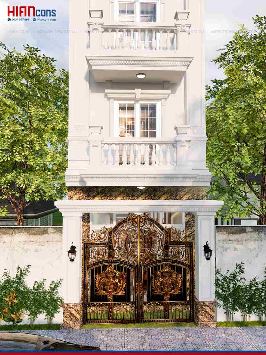 Nhà Phố Cổ Điển Kiểu Pháp