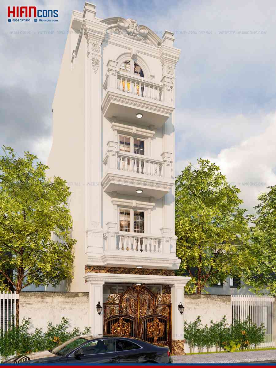 Nhà Phố Cổ Điển Kiểu Pháp