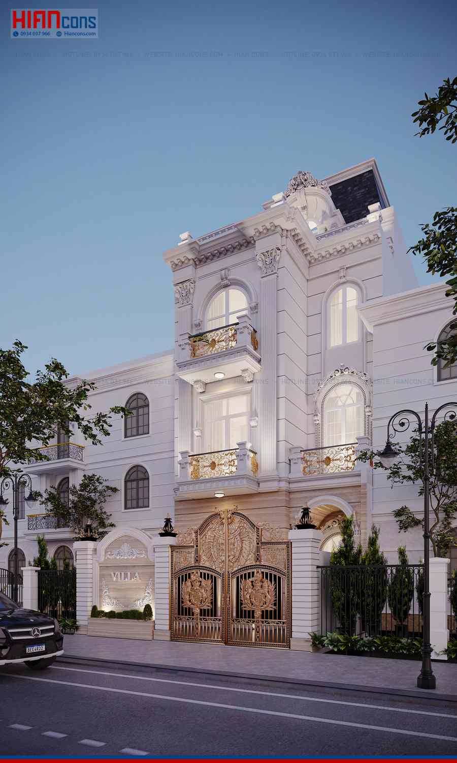 Báo Giá Nhà Phố Cổ Điển Sang Trọng