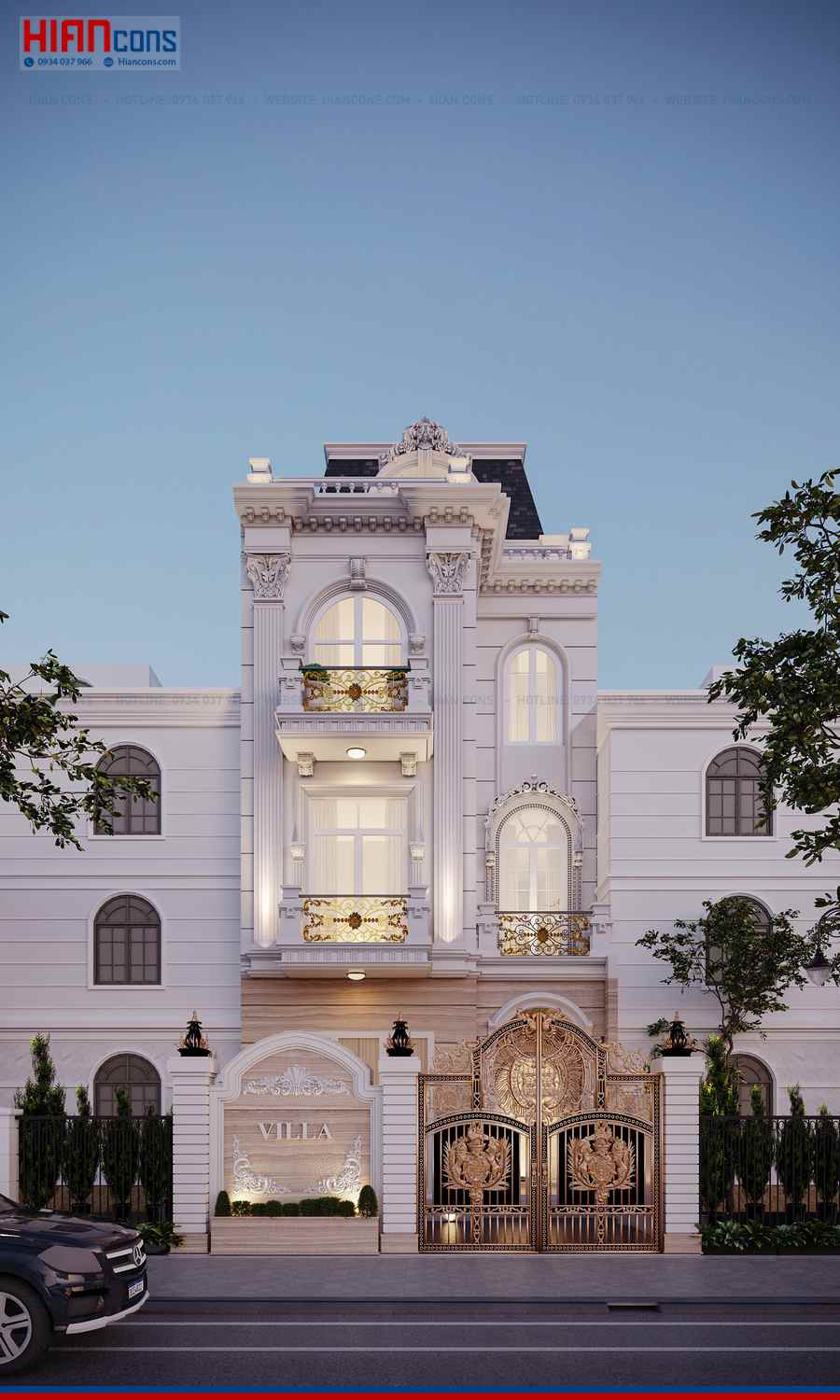 Báo Giá Nhà Phố Cổ Điển Sang Trọng
