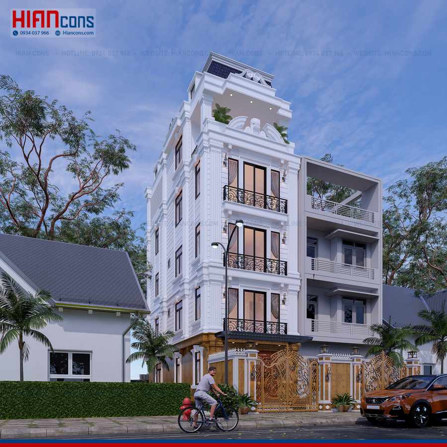 Thiết Kế Nhà Phố Cổ Điển 3 Tầng
