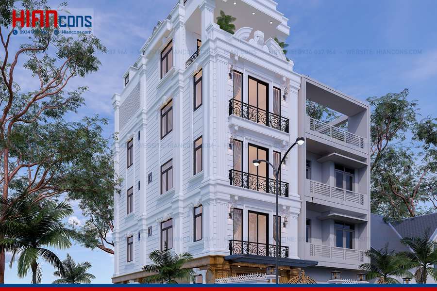 Thiết Kế Nhà Phố Cổ Điển 3 Tầng