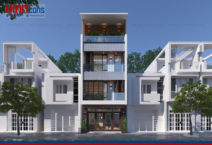 Nhà Phố Hiện Đại 2 Tầng