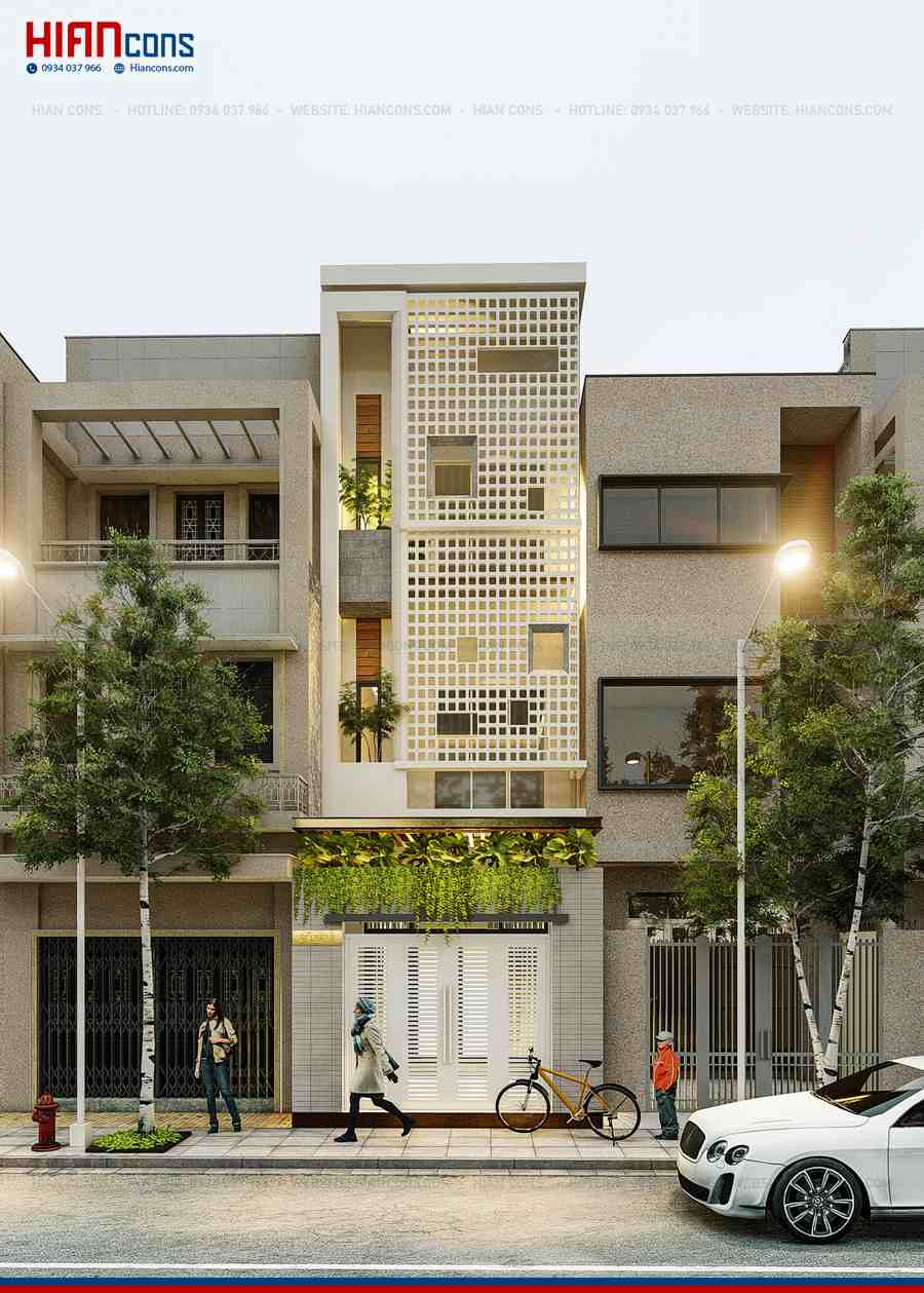 Nhà Phố Hiện Đại 4 Tầng