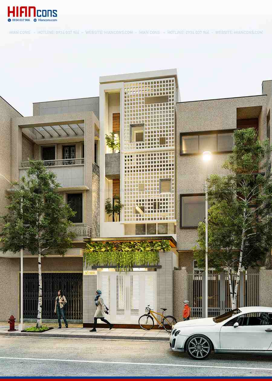 Nhà Phố Hiện Đại 4 Tầng
