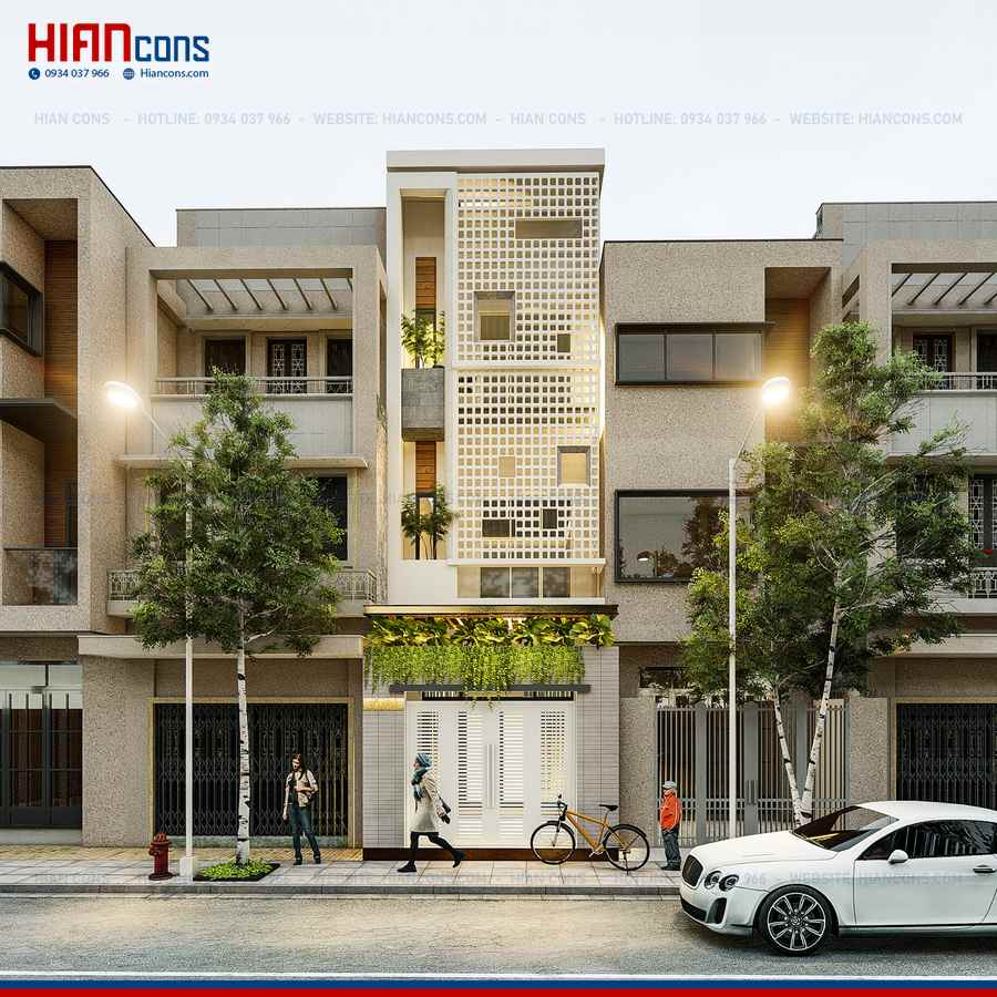 Nhà Phố Hiện Đại 4 Tầng