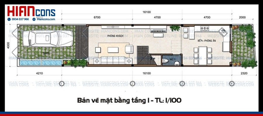 Thiết Kế Nhà Phố Hiện Đại 2 Tầng