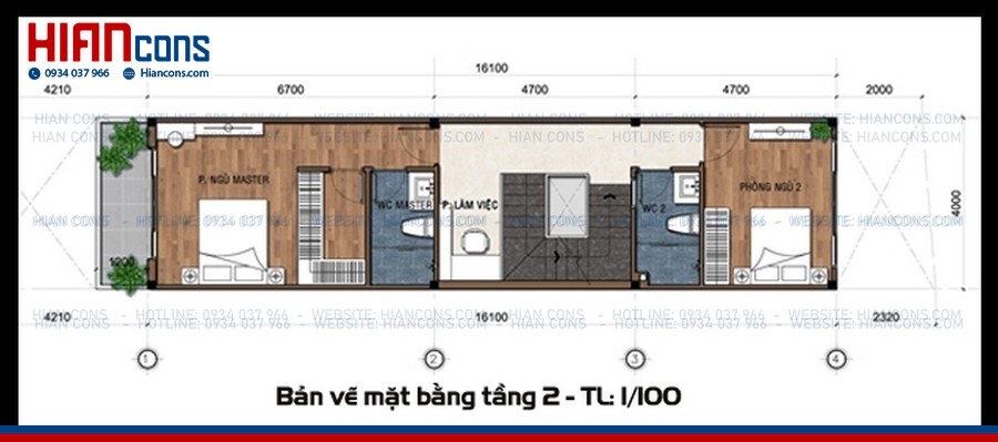 Thiết Kế Nhà Phố Hiện Đại 2 Tầng