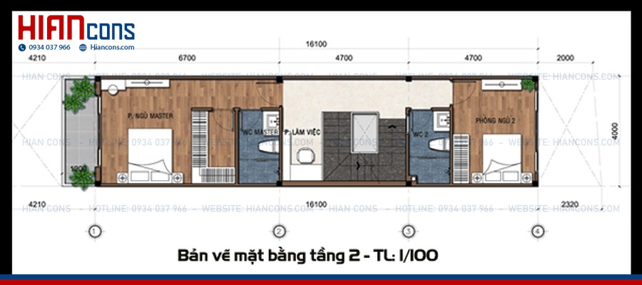 Thiết Kế Nhà Phố Hiện Đại 2 Tầng