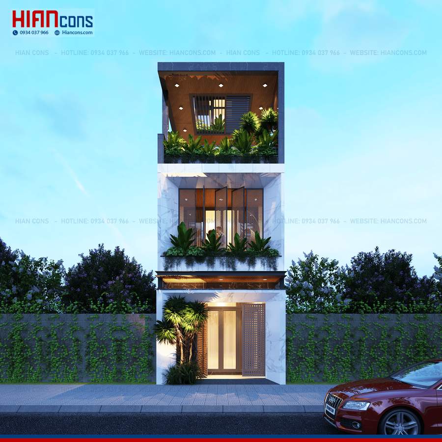 Thi Công Nhà Phố Hiện Đại 5 Tầng