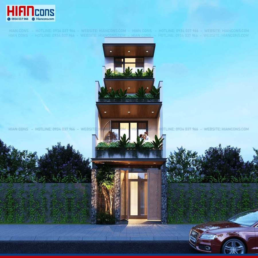 Thi Công Nhà Phố Hiện Đại 5 Tầng
