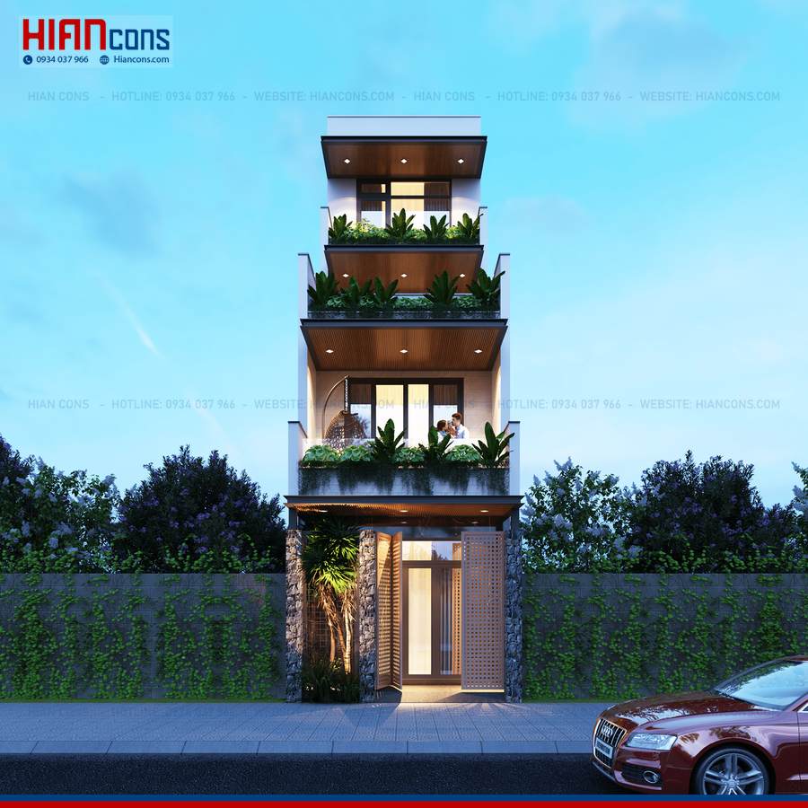 Thi Công Nhà Phố Hiện Đại 5 Tầng