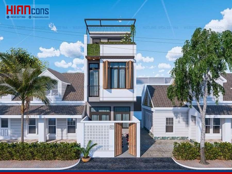 Báo Giá Nhà Phố Hiện Đại 5 Tầng