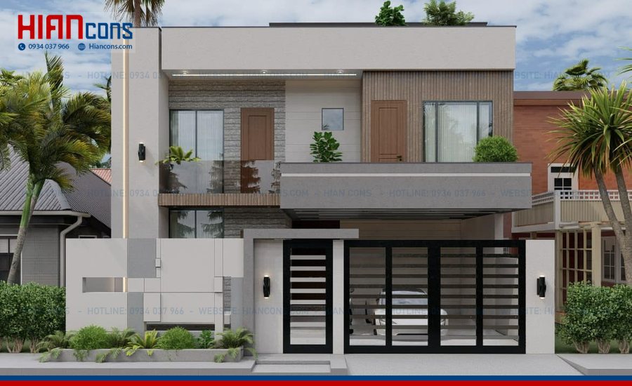 Mẫu Mặt Tiền Nhà Phố Hiện Đại