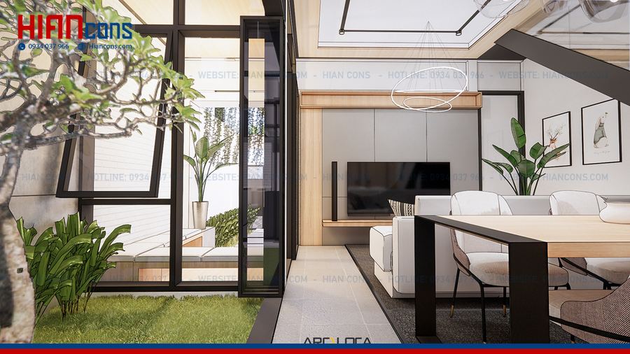 Nhà Phố Hiện Đại Có Phòng Thờ