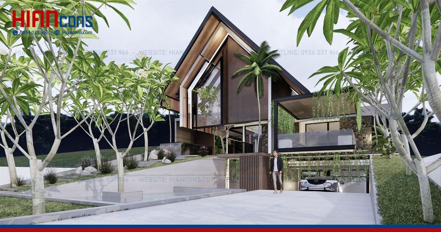 Nhà Phố Hiện Đại Mái Bằng