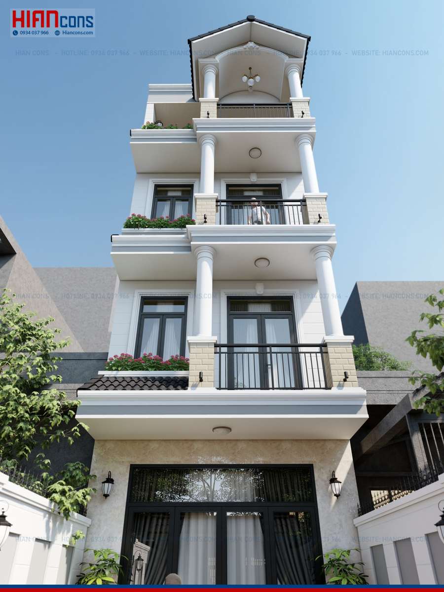 Nhà Phố Tân Cổ Điển Kiểu Pháp