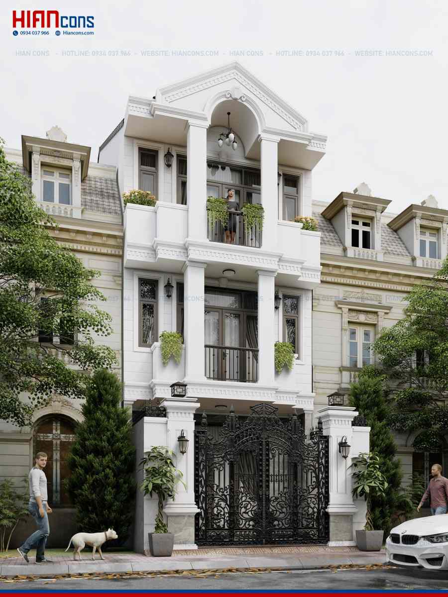 Nhà Phố Tân Cổ Điển Mặt Tiền Đẹp