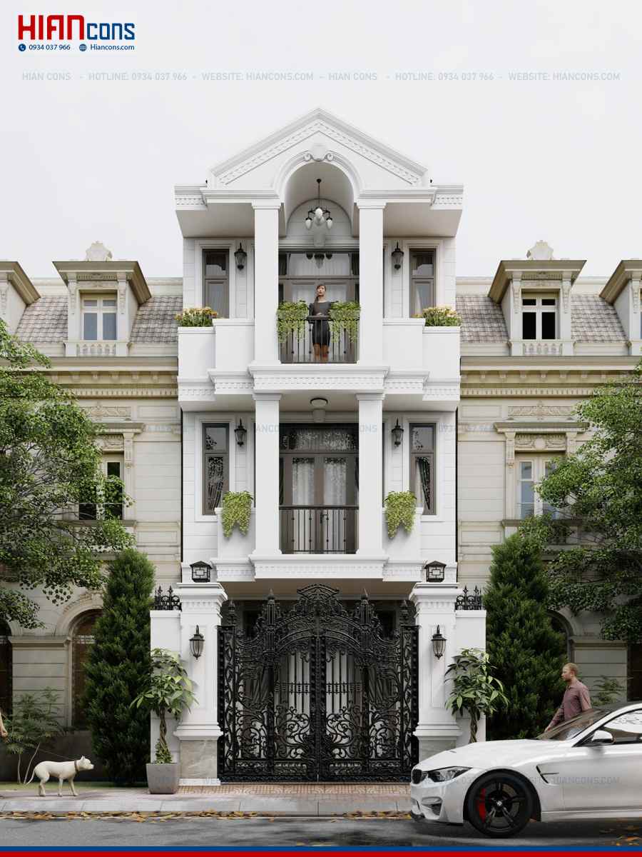Nhà Phố Tân Cổ Điển Mặt Tiền Đẹp