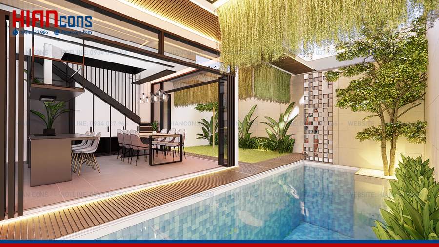 Thiết Kế Nhà Phố Tropical