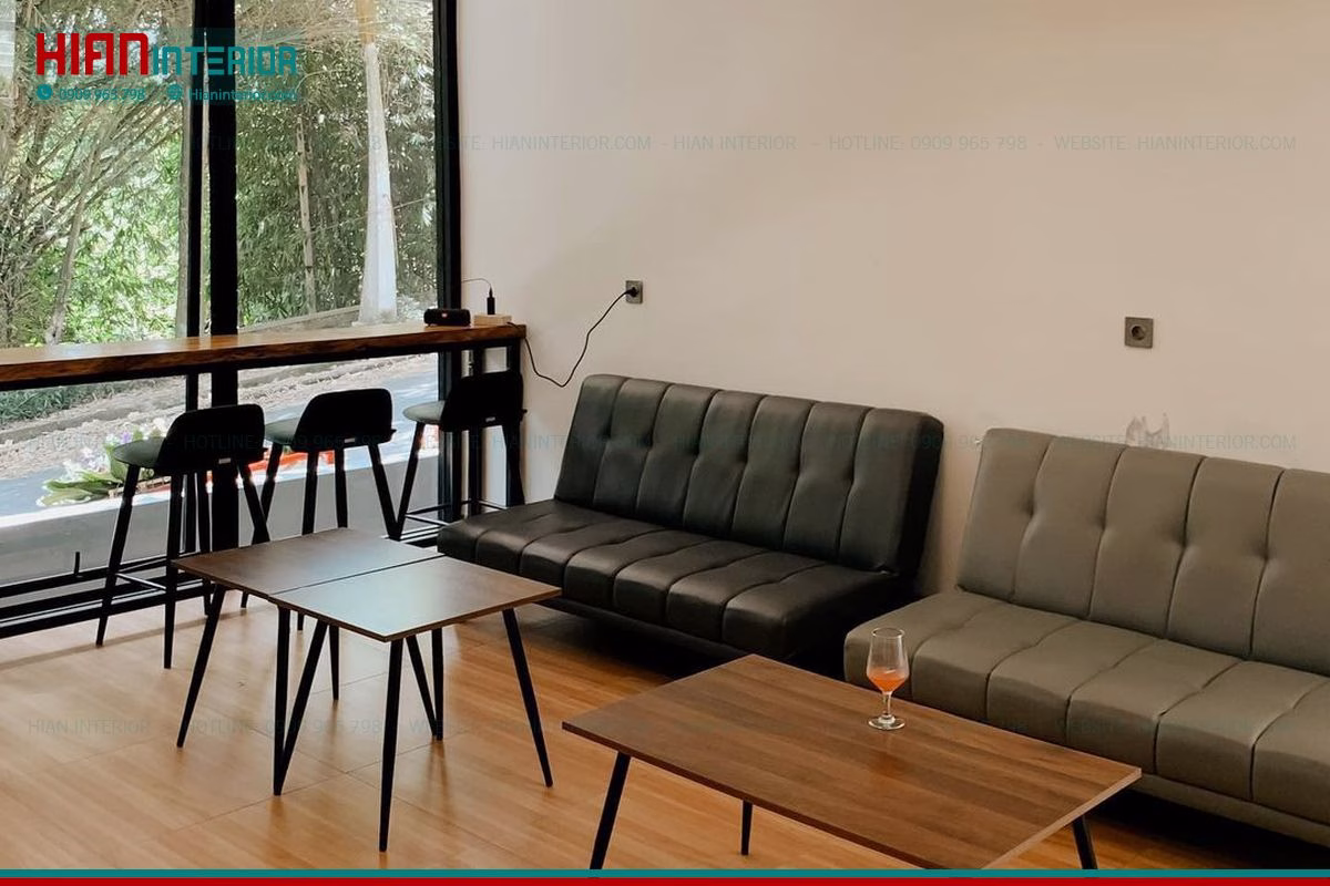 Quán Cafe Sân Vườn Phong Cách Mộc