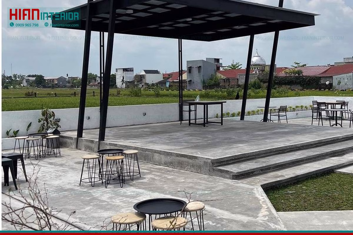 Quán Cafe Sân Vườn Mặt Tiền Đẹp