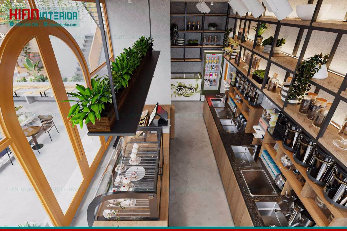 Quán Cafe Sân Vườn Có Không Gian Mở