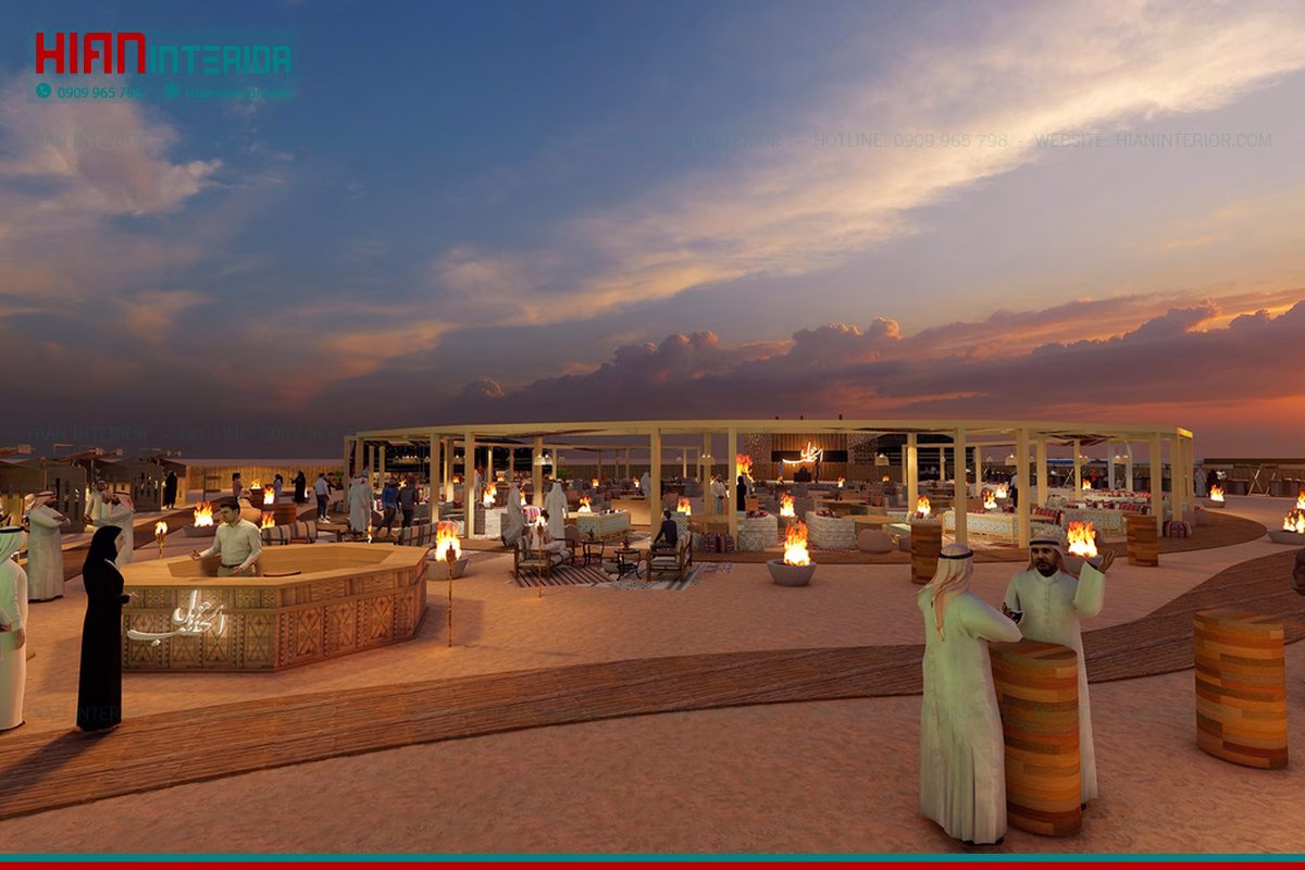 Quán Cafe Sân Vườn Có Hồ Nước