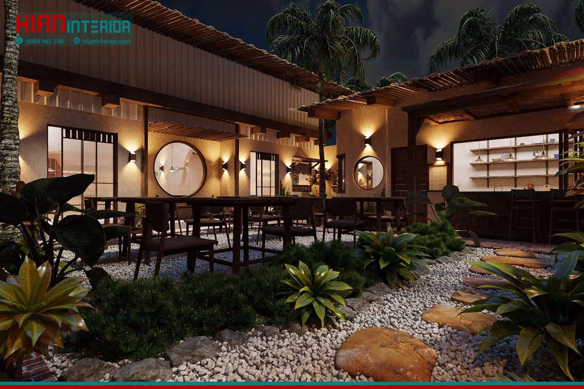 Cảnh Quan Quán Cafe Sân Vườn