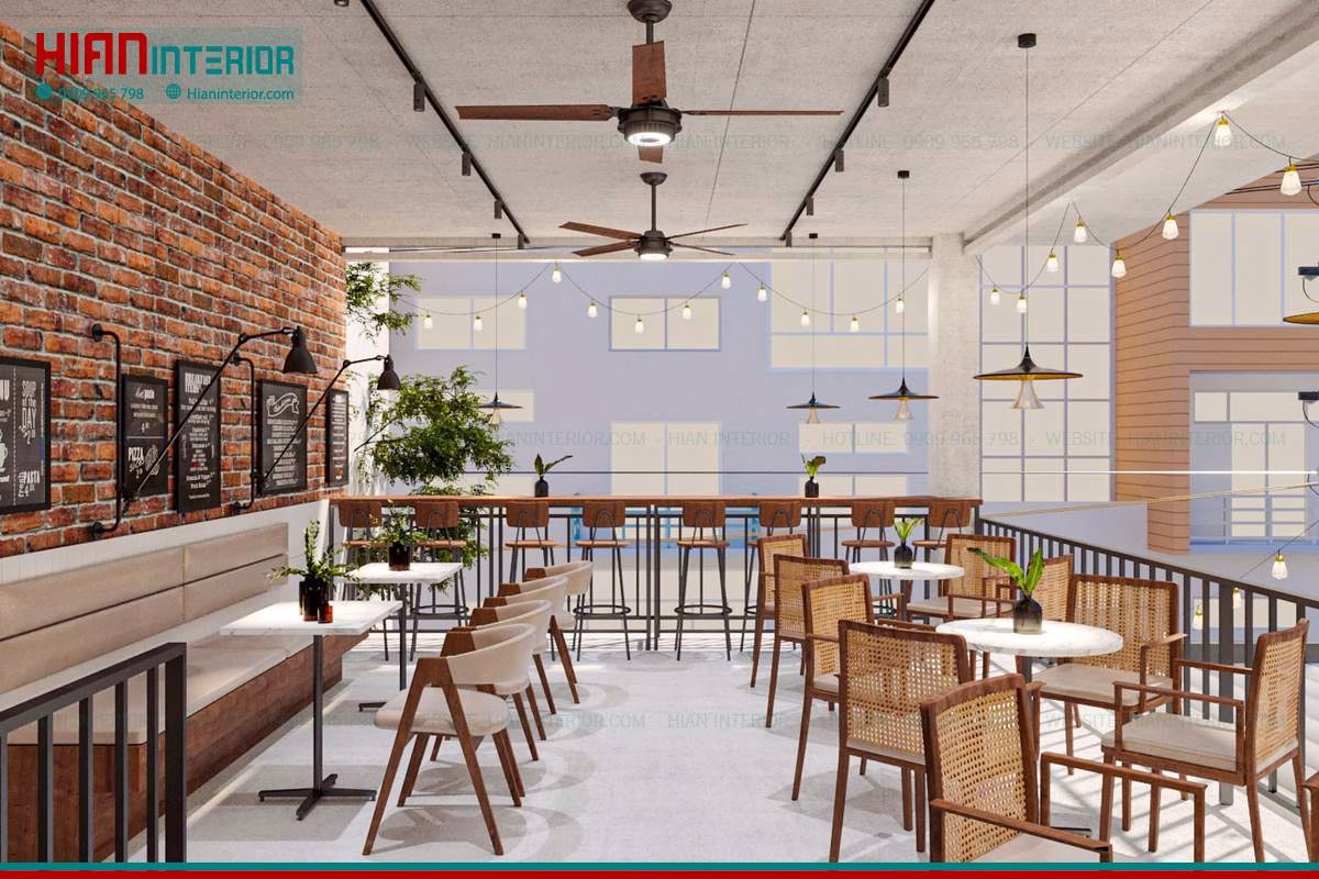 Quán Cafe Khung Thép Sân Vườn Độc Đáo