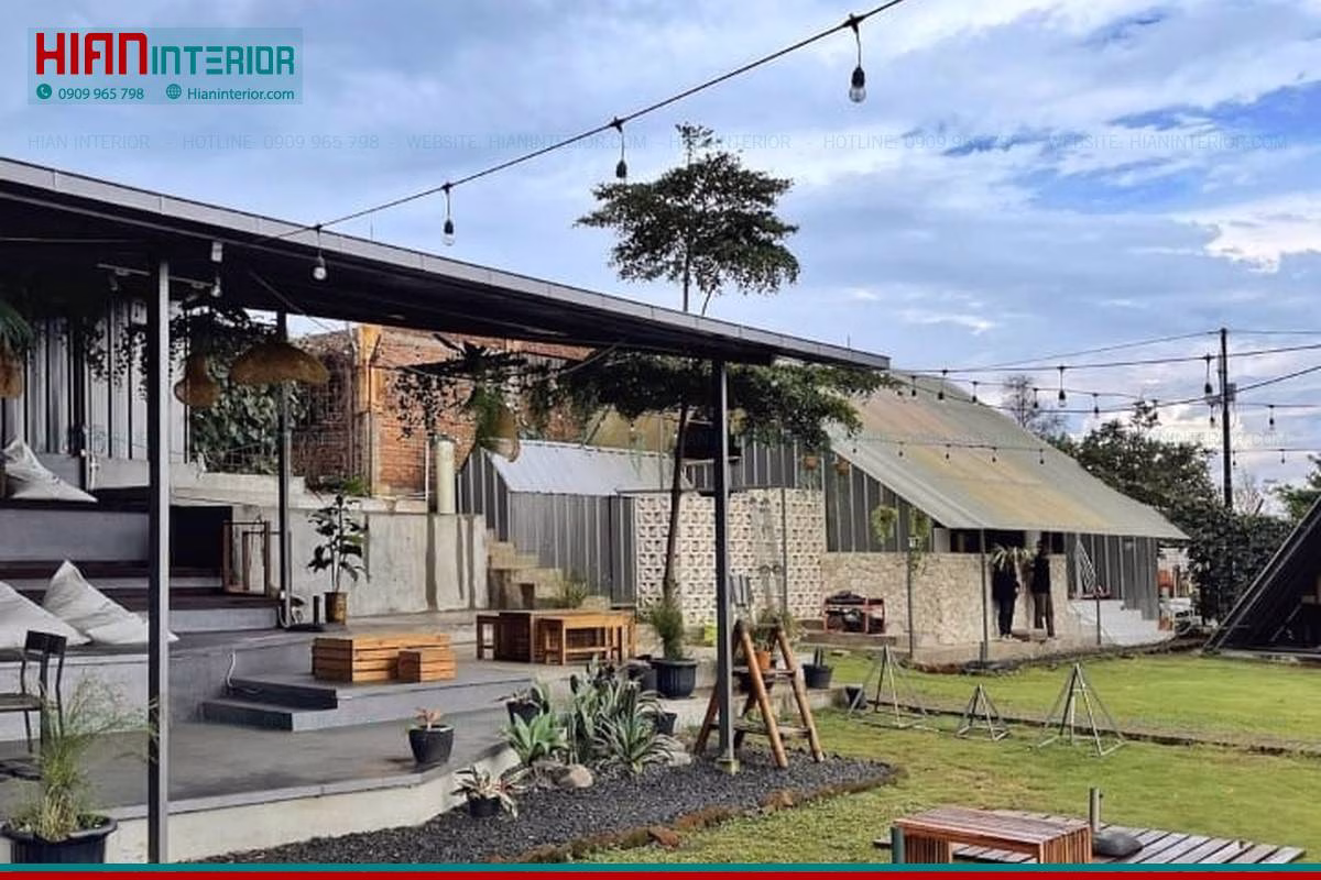 Thiết Kế Quán Cafe Sân Vườn