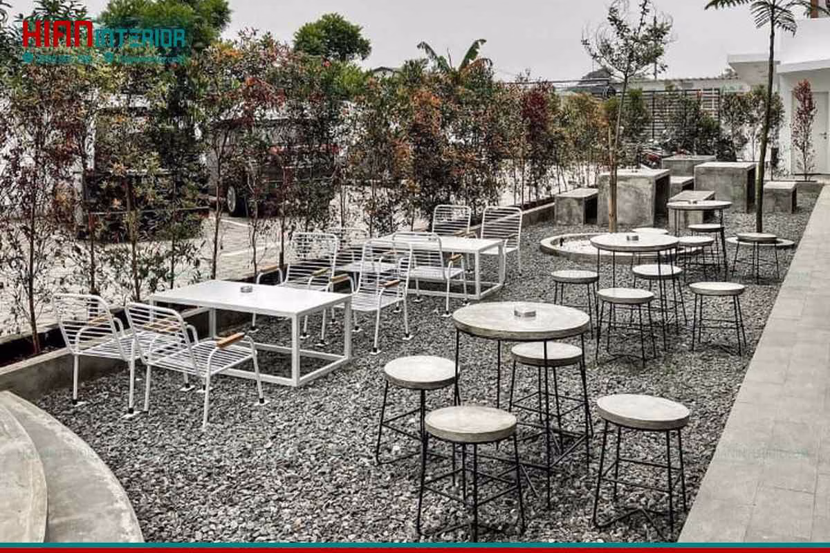 Thiết Kế Cafe Sân Vườn Xanh Mát