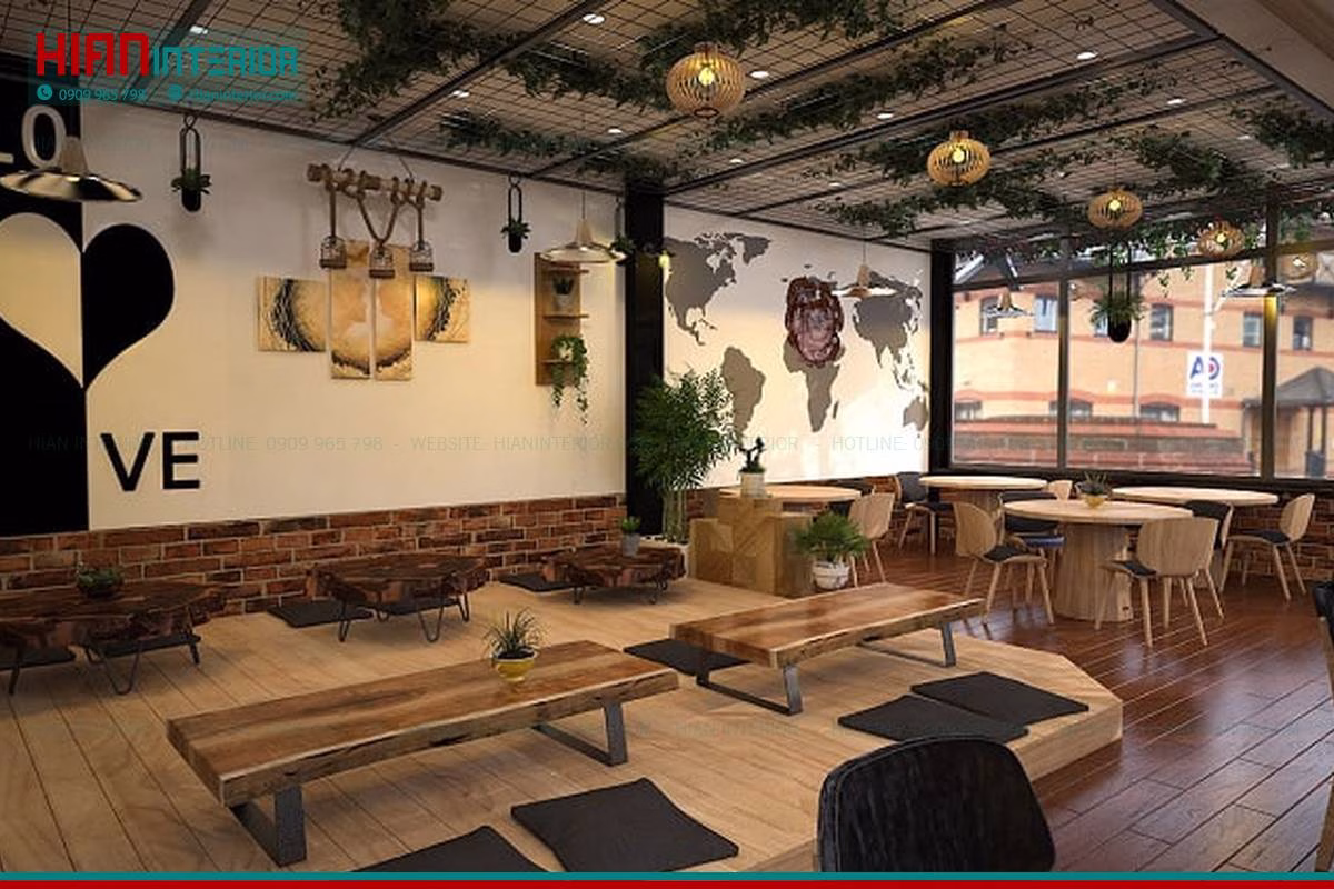 Thi Công Cafe Sân Vườn Thu Hút