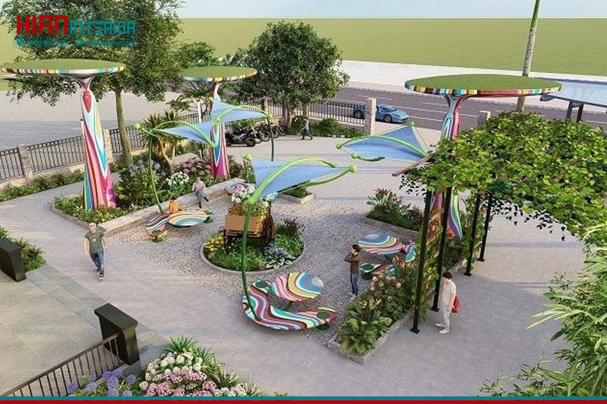 Thi Công Cafe Sân Vườn Ấn Tượng