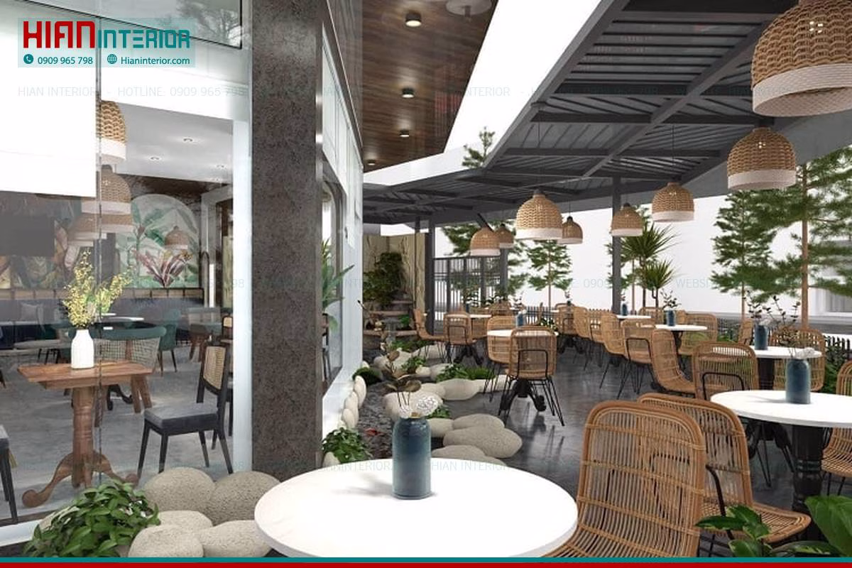 Thi Công Cafe Sân Vườn Cực Chill